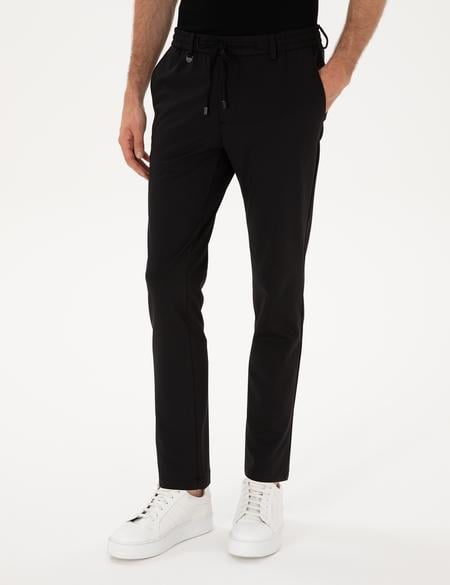 Siyah Slim Fit Klasik Jogger Pantolon - 50317618024