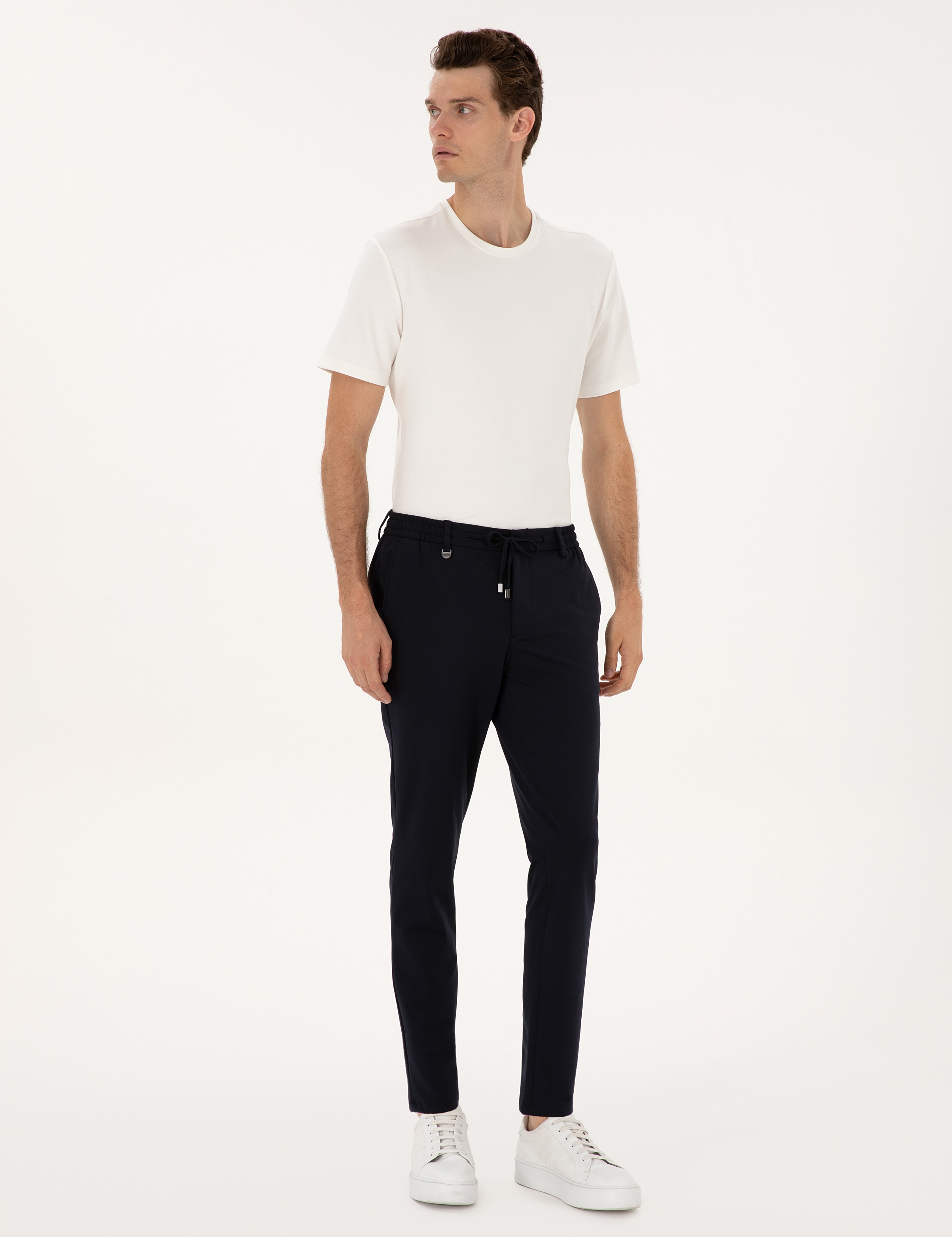 Lacivert Slim Fit Klasik Jogger Pantolon - Image 3