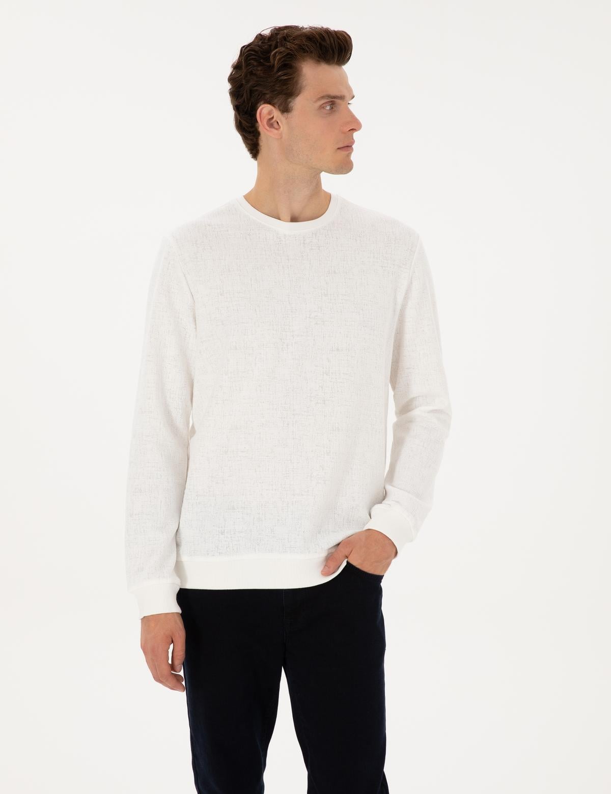Ekru Regular Fit Sweatshirt - 50313944004