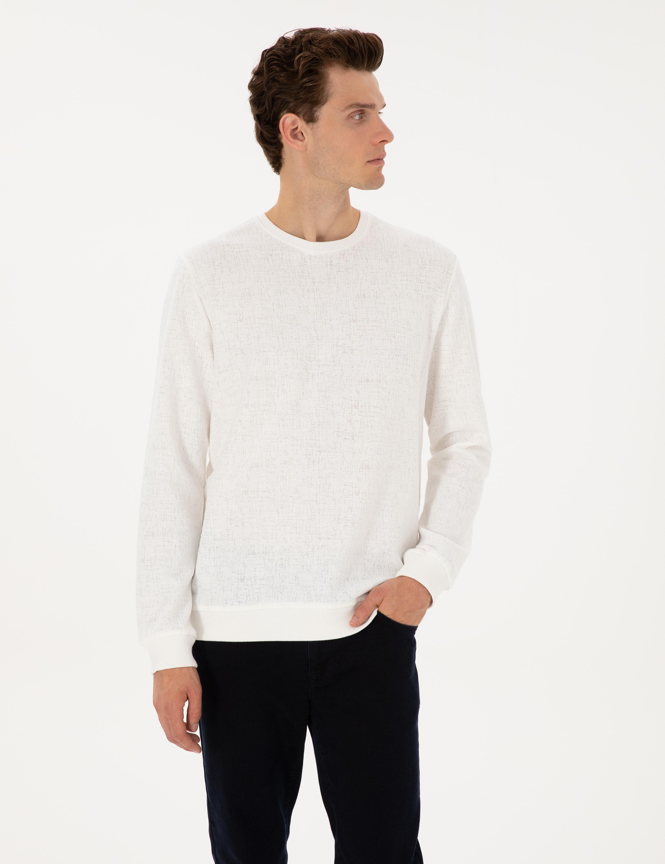 Ekru Regular Fit Sweatshirt