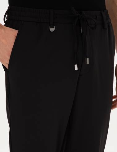 Siyah Slim Fit Klasik Jogger Pantolon