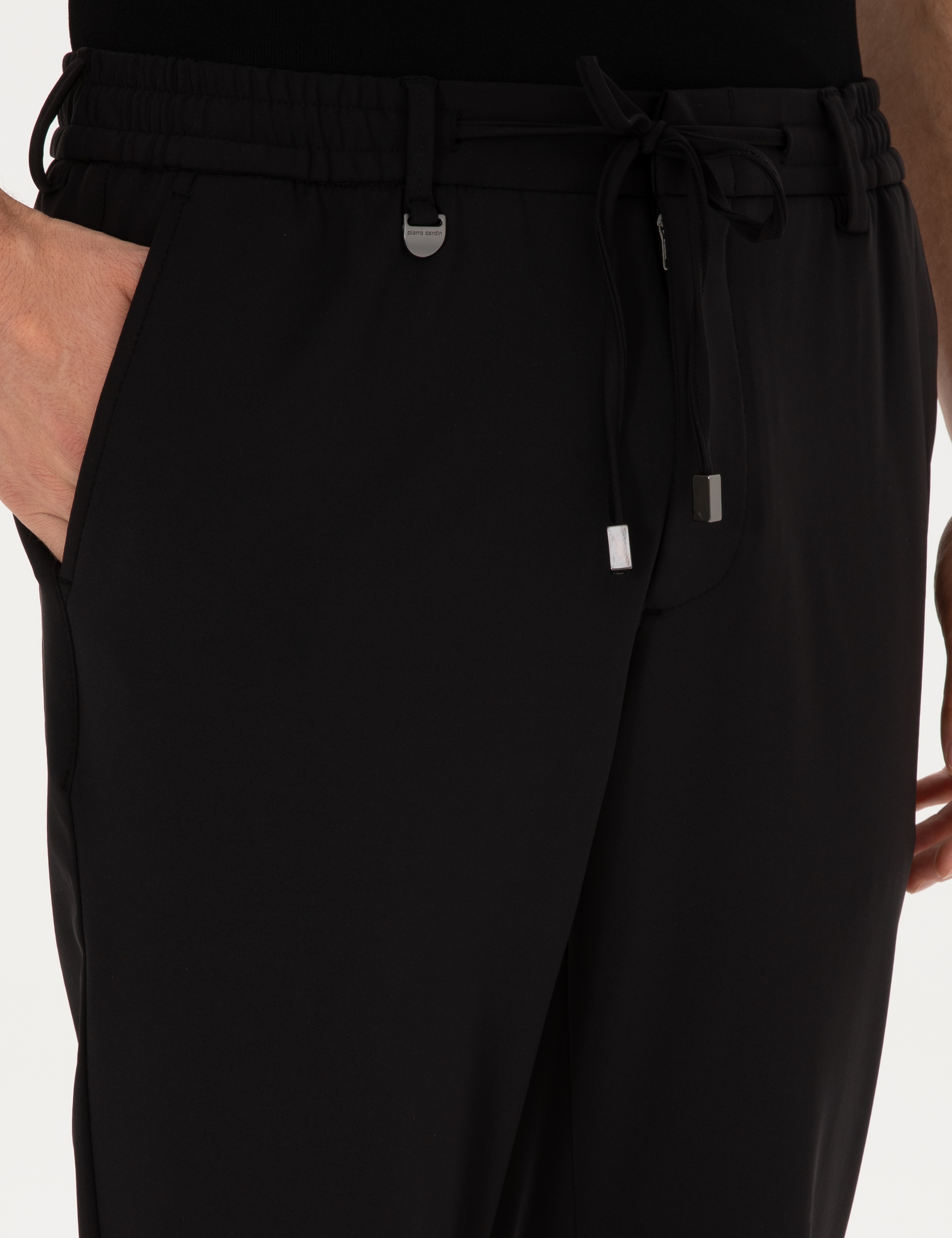 Siyah Slim Fit Klasik Jogger Pantolon - Image 5
