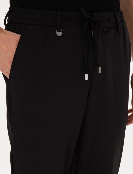 Siyah Slim Fit Klasik Jogger Pantolon - 50317618024