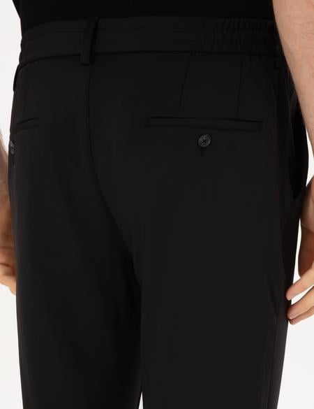 Siyah Slim Fit Klasik Jogger Pantolon - 50317618024