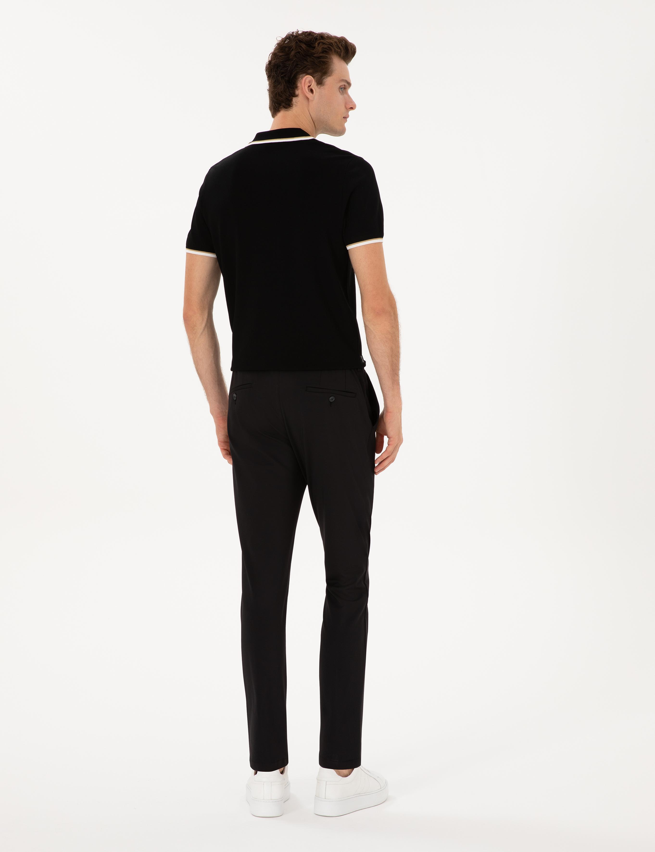 Siyah Slim Fit Klasik Jogger Pantolon