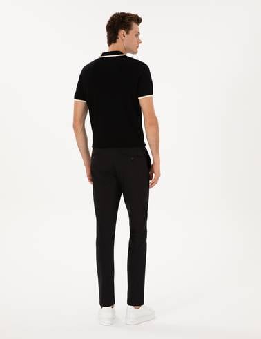 Siyah Slim Fit Klasik Jogger Pantolon