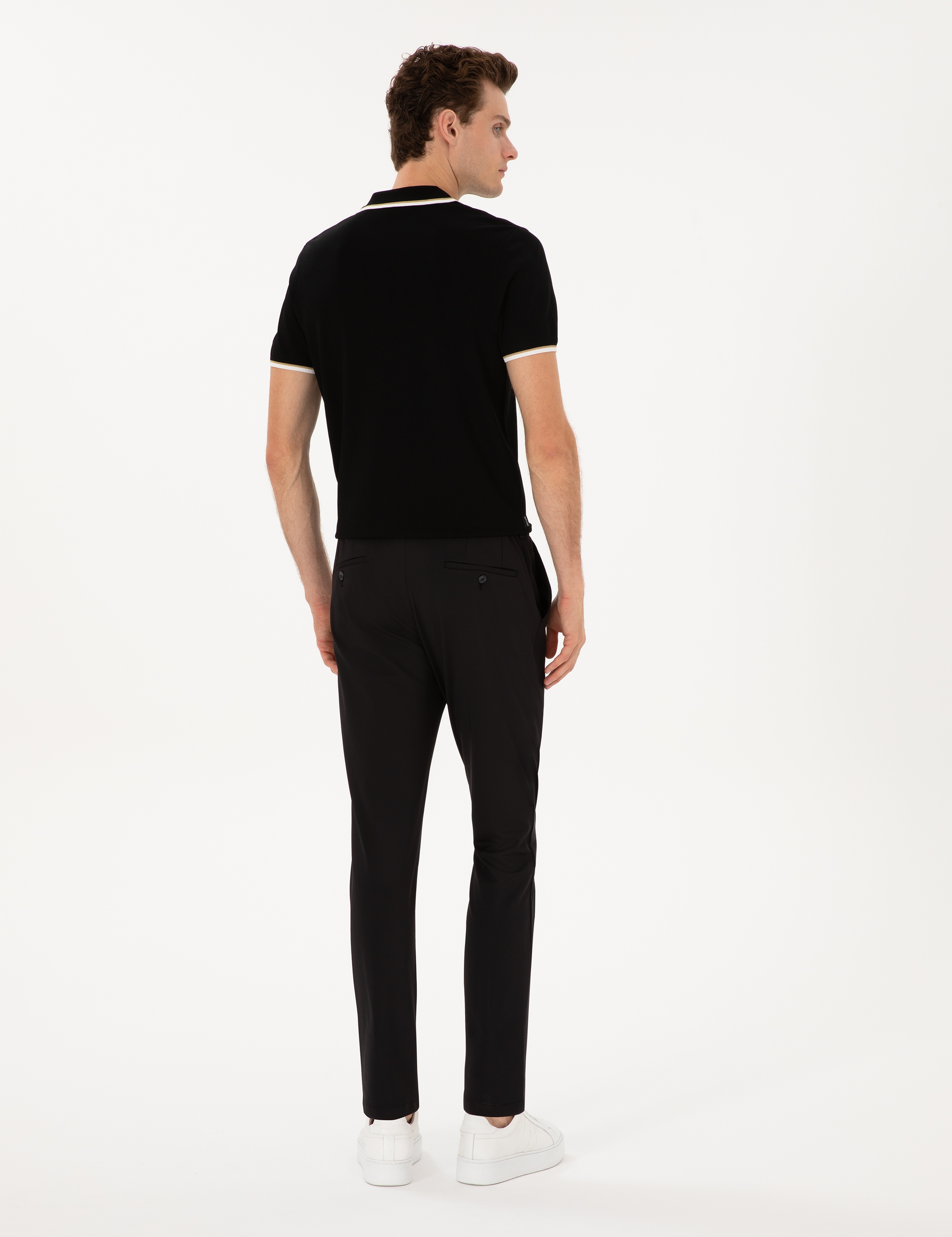 Siyah Slim Fit Klasik Jogger Pantolon - Image 4