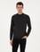 Antrasit Melanj Slim Fit Çeyrek Yaka Triko Kazak