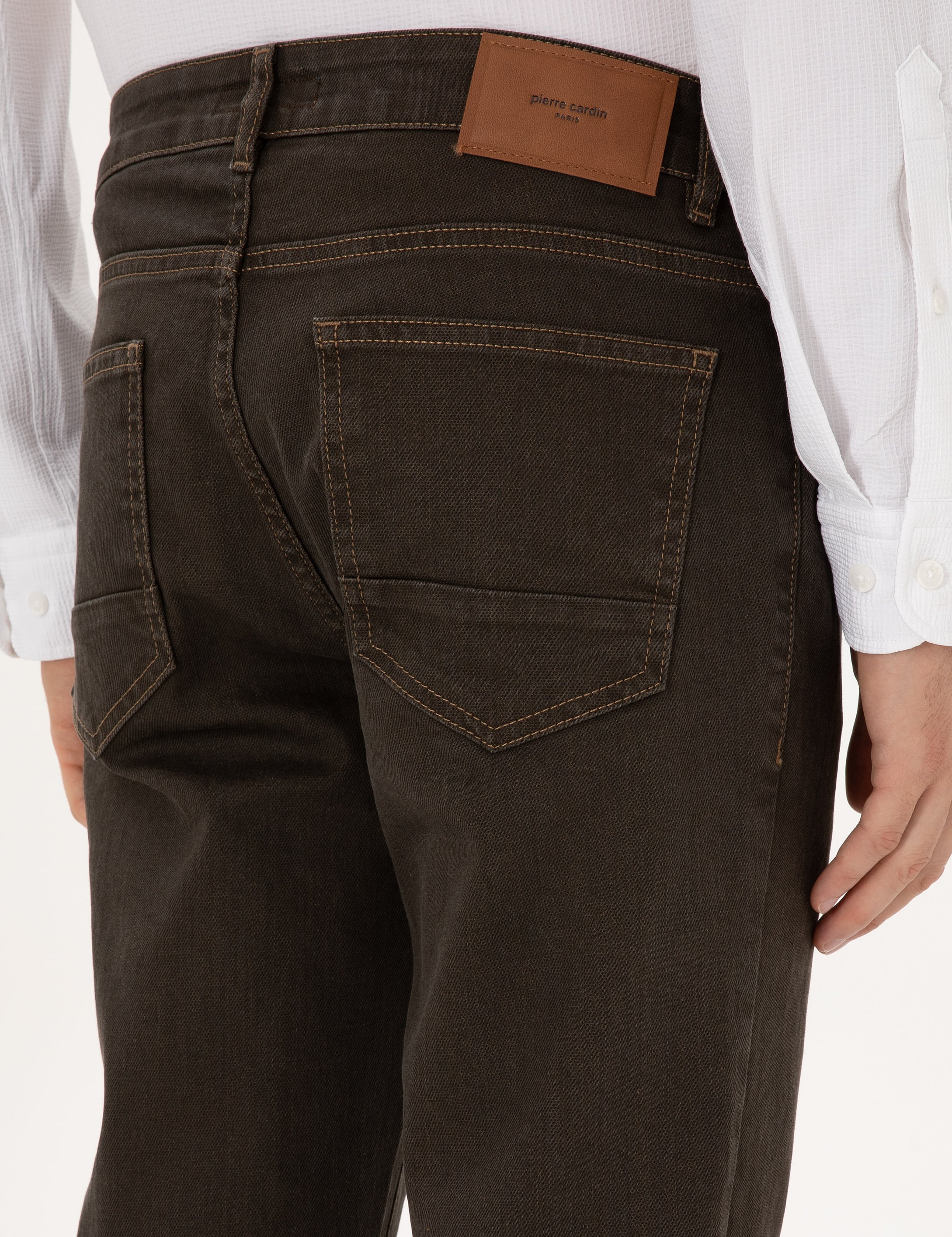 Kahverengi Slim Fit Jean Pantolon