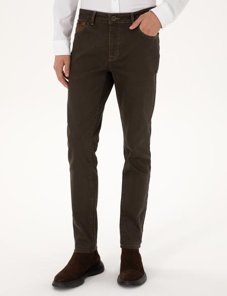 Kahverengi Slim Fit Jean Pantolon - 50315302016