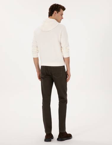 Kahverengi Slim Fit Jean Pantolon