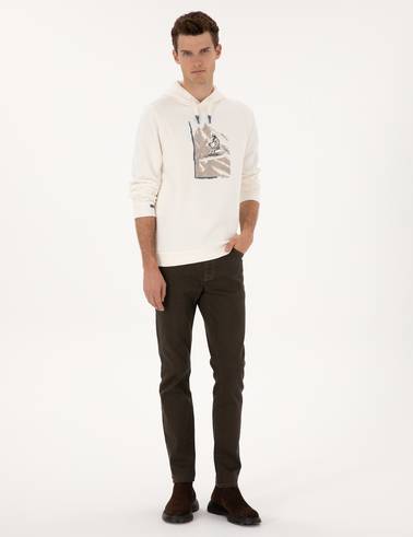 Kahverengi Slim Fit Jean Pantolon