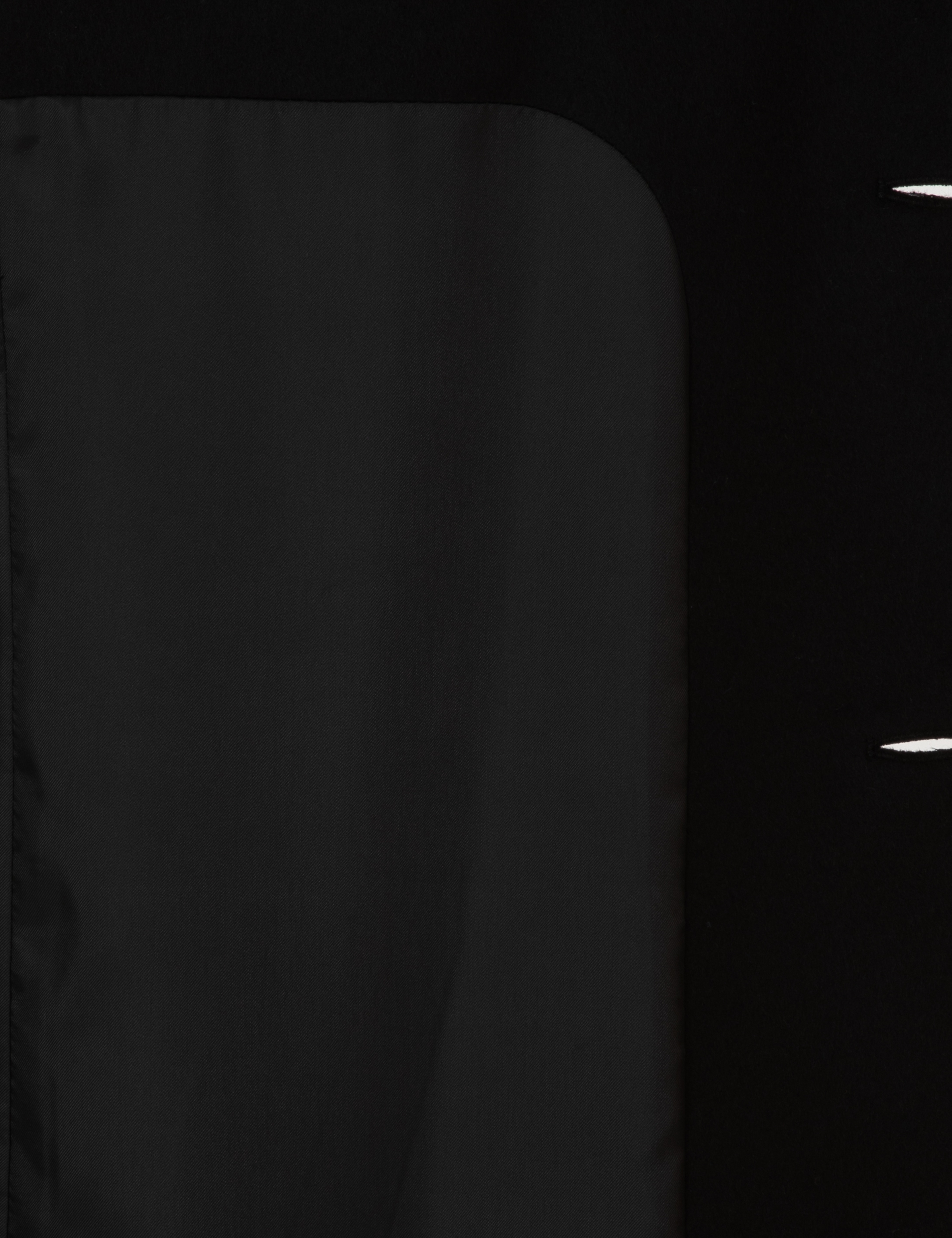 Siyah Ex. Slim Fit Yün Karışımlı Kaşe Kaban - Image 6
