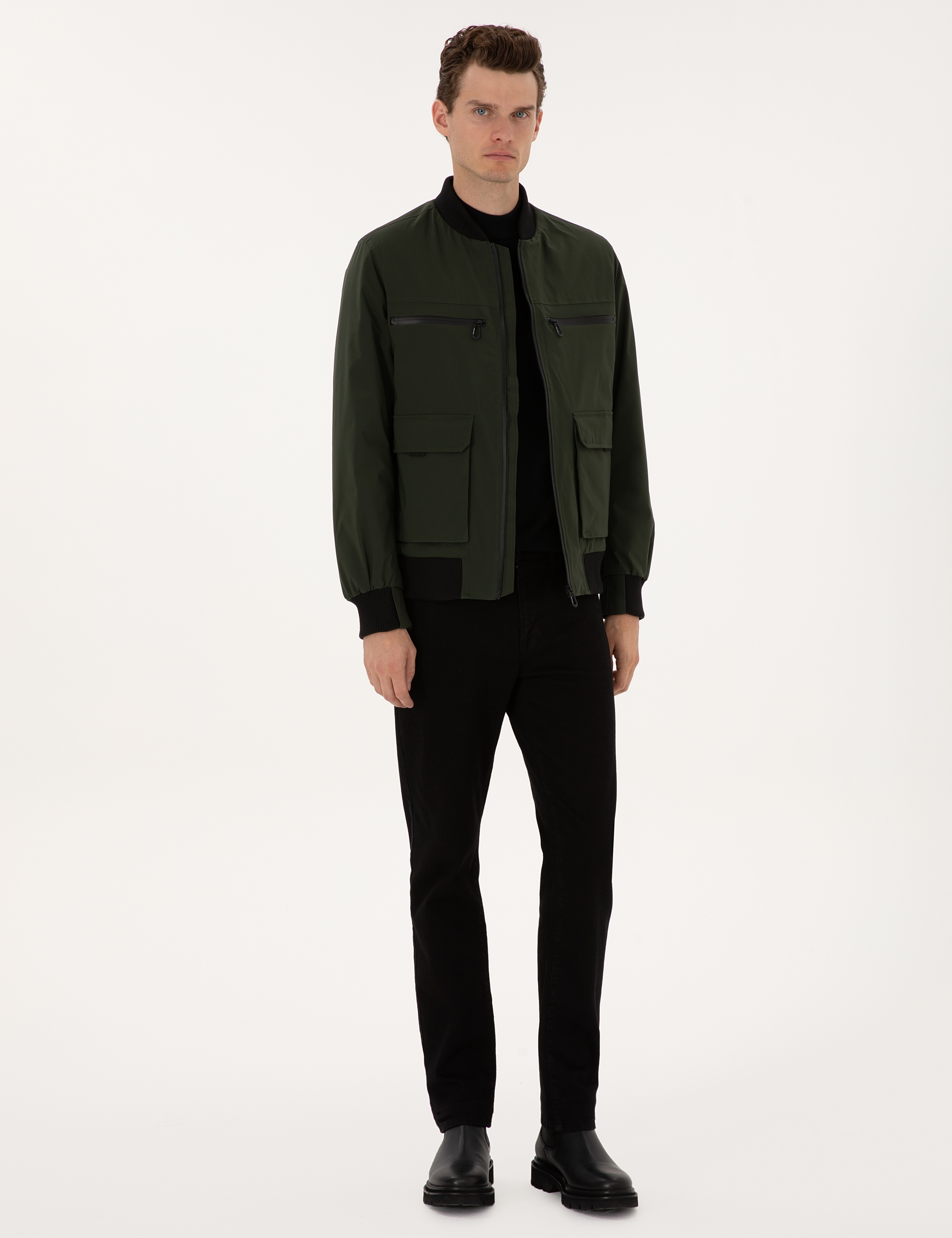 Koyu Haki Regular Fit Mont - Image 4