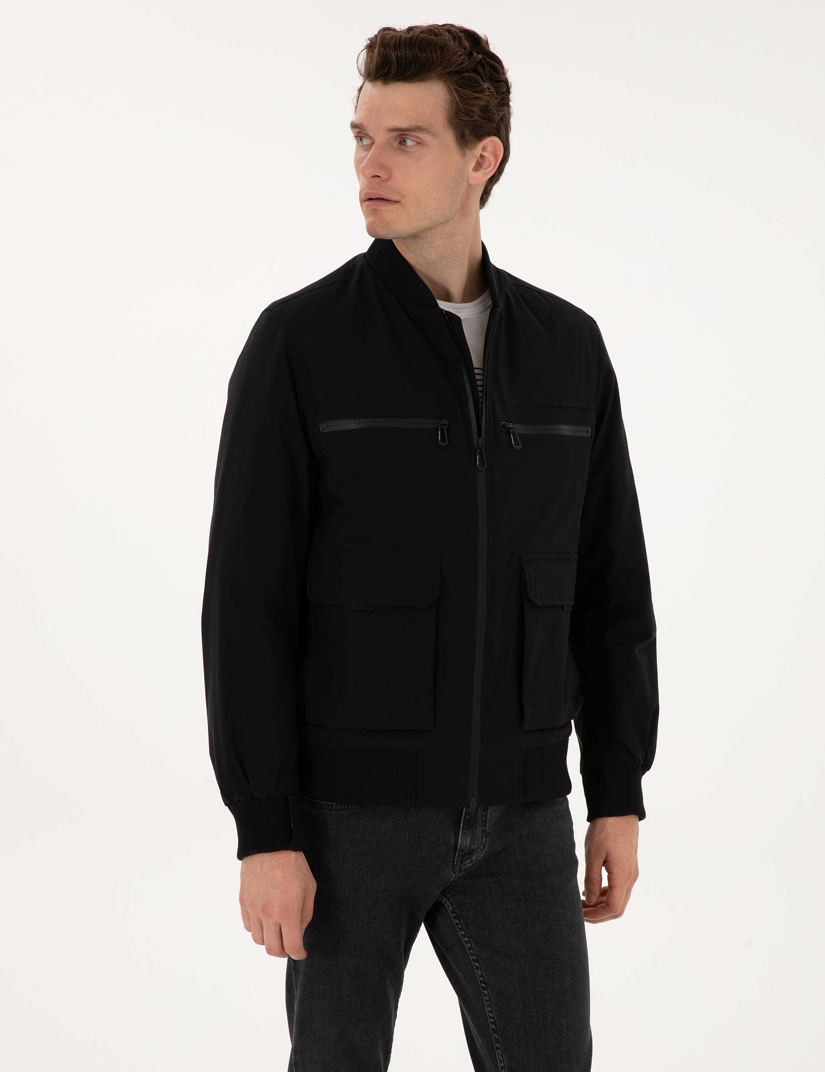 Siyah Regular Fit Mont