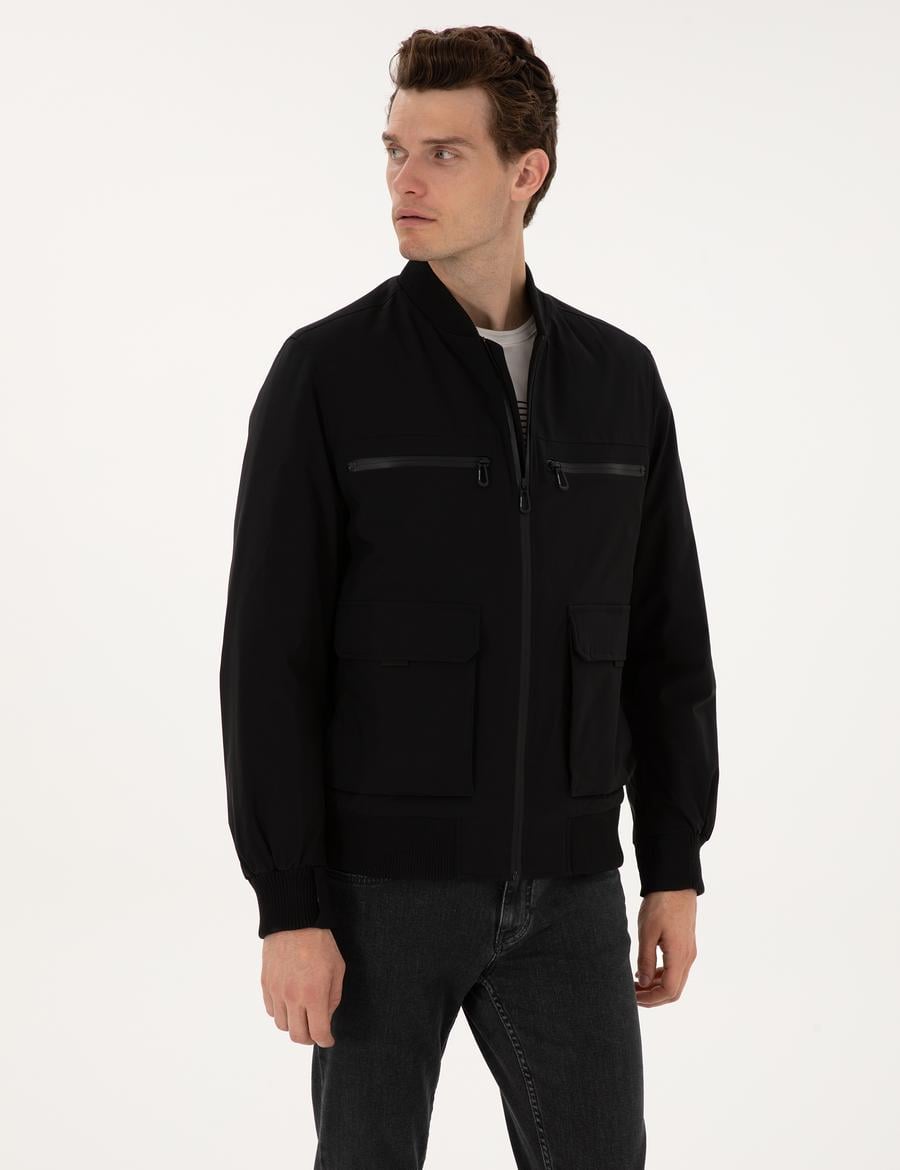 Siyah Regular Fit Mont