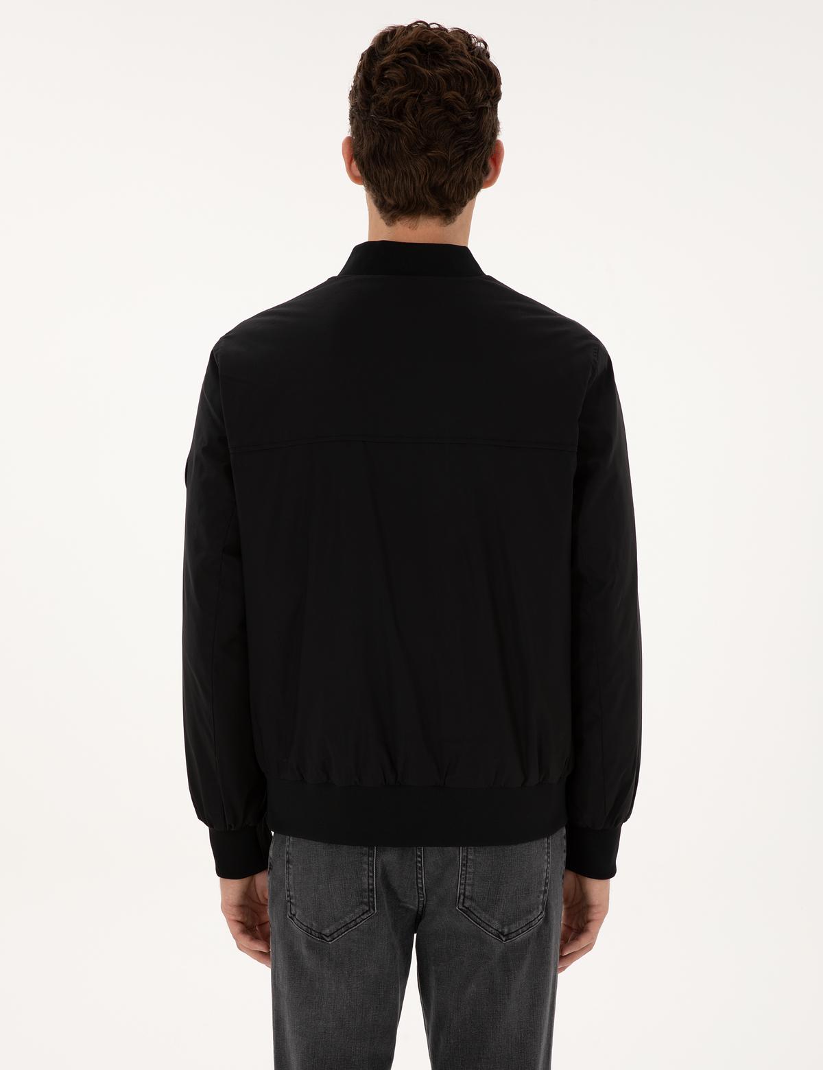 Siyah Regular Fit Bomber Ceket - 50313951006