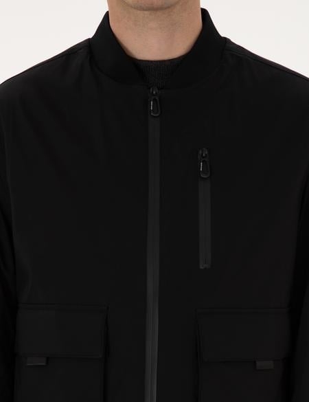 Siyah Regular Fit Bomber Ceket - 50313951006