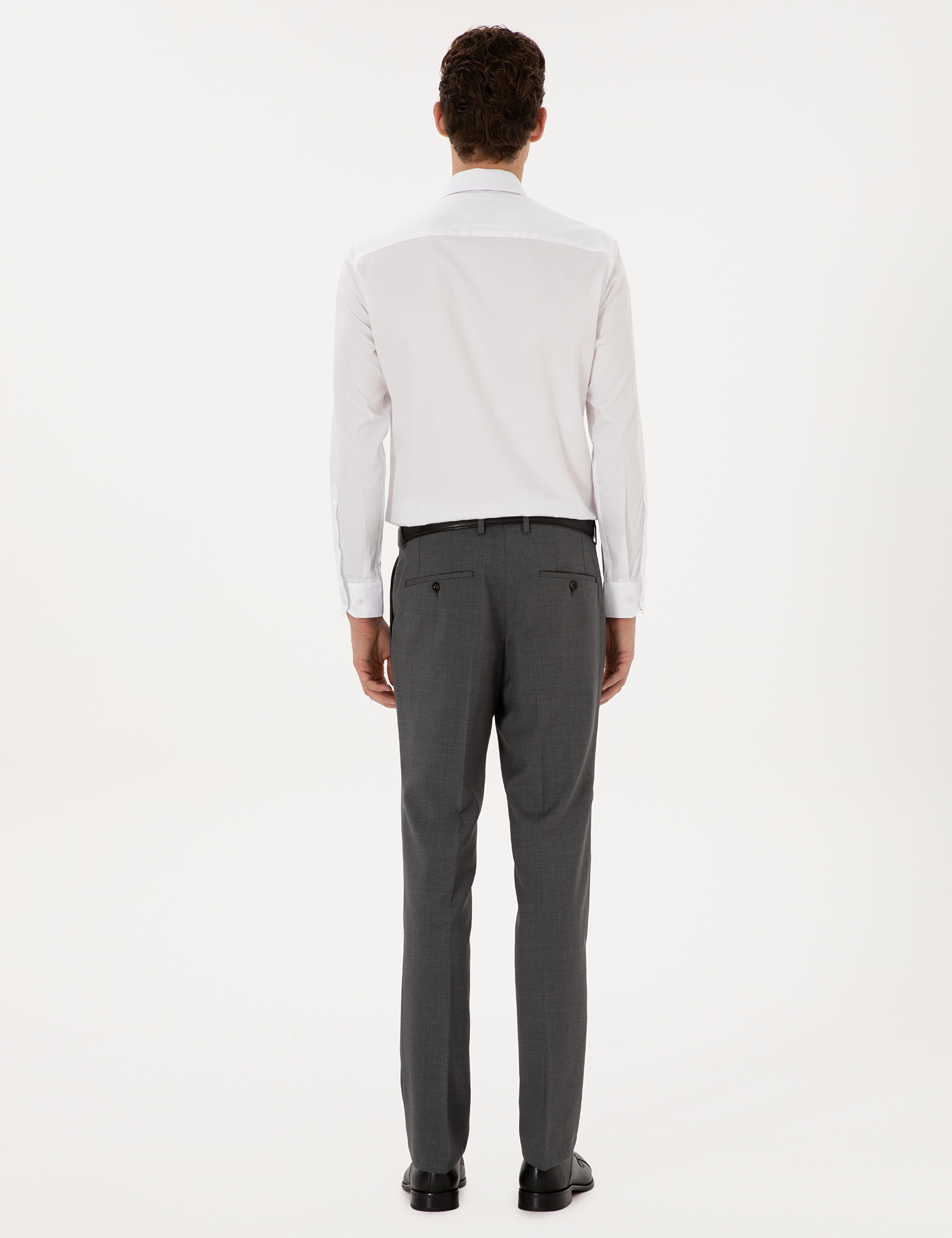 Füme Slim Fit %100 Yün Kumaş Pantolon - Image 4
