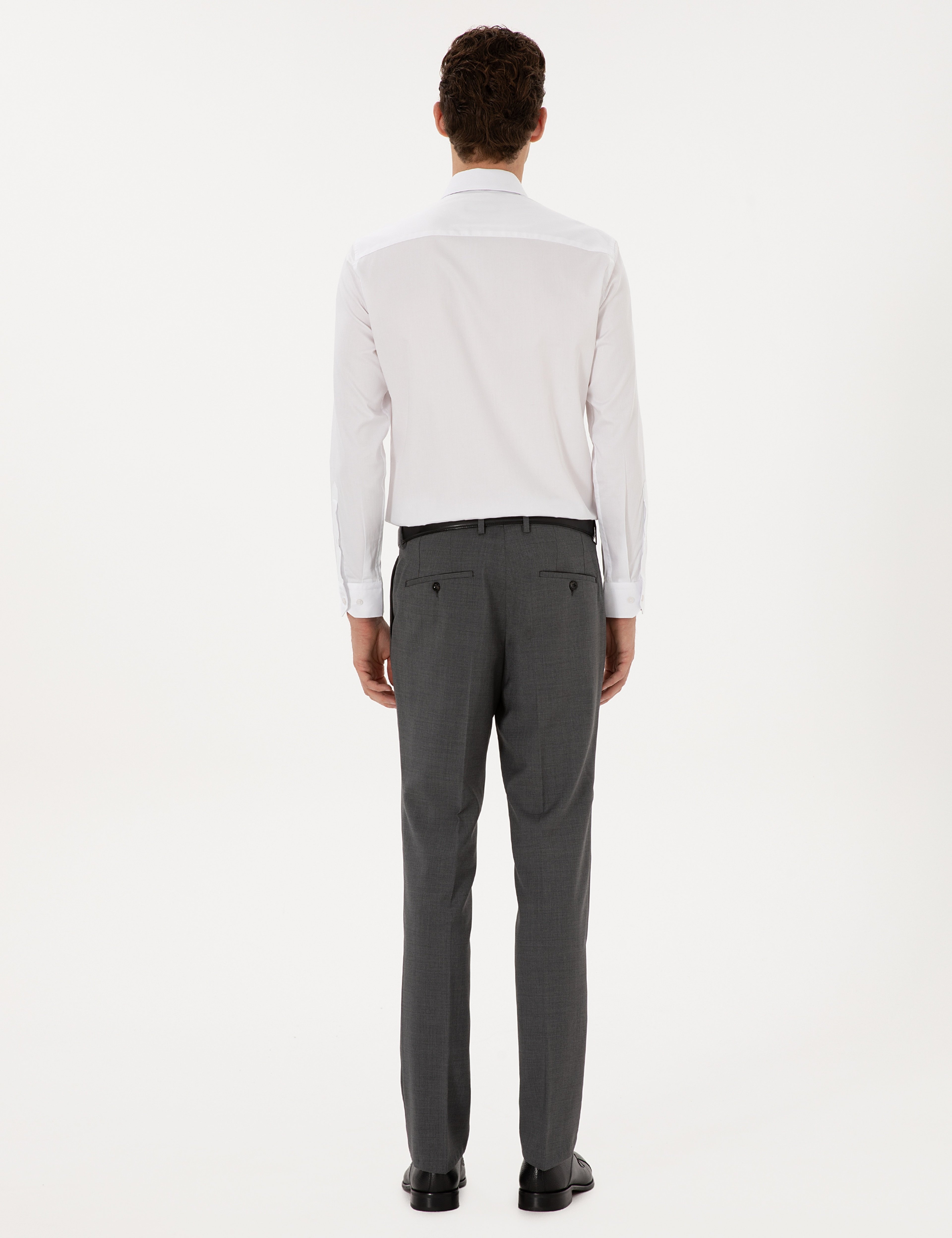 Füme Slim Fit %100 Yün Kumaş Pantolon