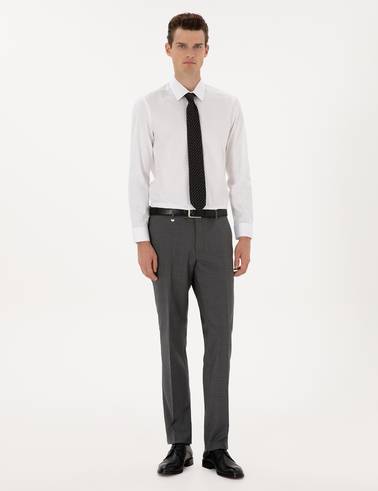 Füme Slim Fit %100 Yün Kumaş Pantolon