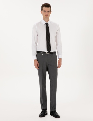 Füme Slim Fit %100 Yün Kumaş Pantolon