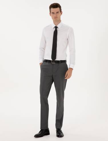 Füme Slim Fit %100 Yün Kumaş Pantolon