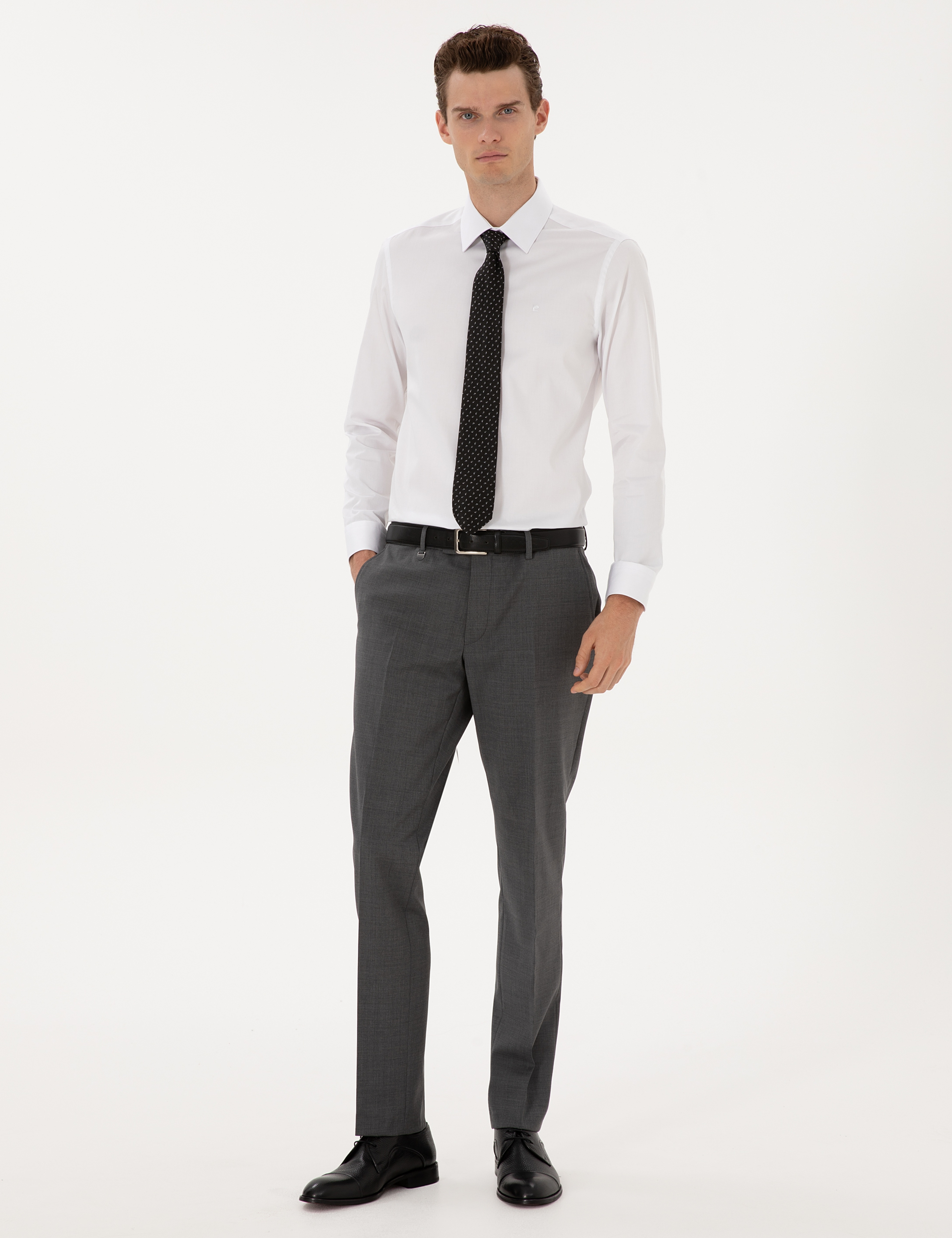 Füme Slim Fit %100 Yün Kumaş Pantolon - Image 3