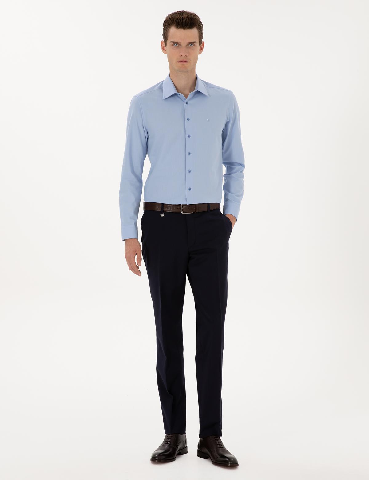 Lacivert Slim Fit Kumaş Pantolon