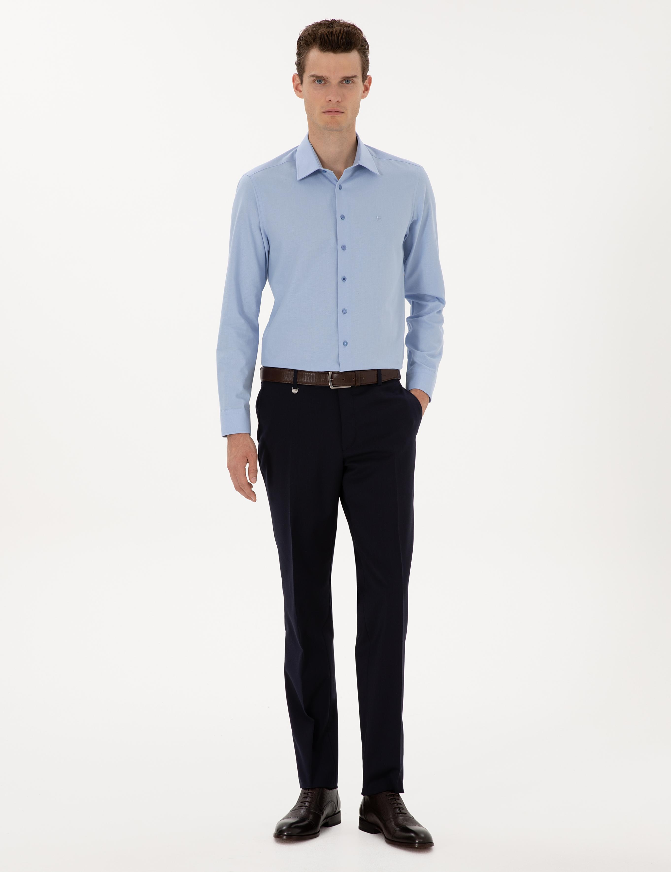 Lacivert Slim Fit Kumaş Pantolon