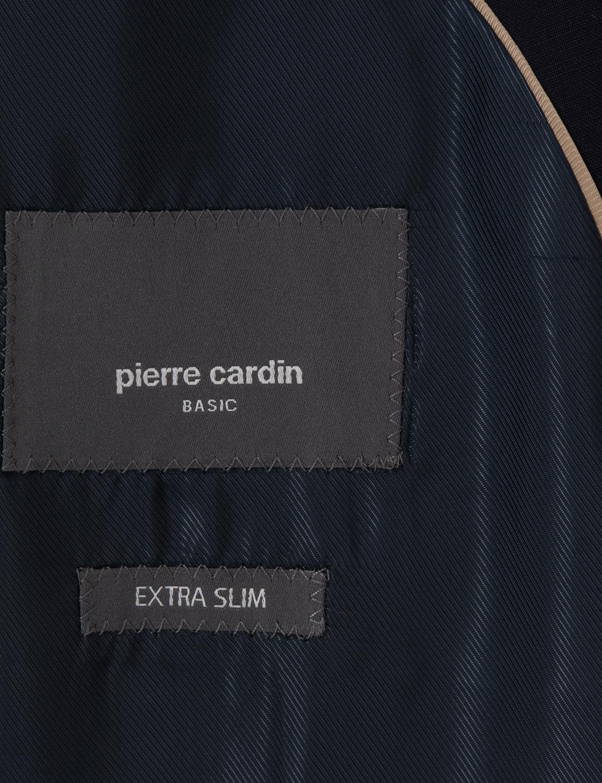 Lacivert Ex. Slim Fit %100 Yün Kruvaze Takım Elbise - 50313955044