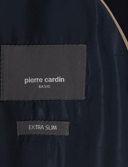 Lacivert Ex. Slim Fit %100 Yün Kruvaze Takım Elbise - 50313955044