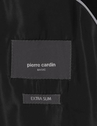 Siyah Ex. Slim Fit %100 Yün Kruvaze Takım Elbise