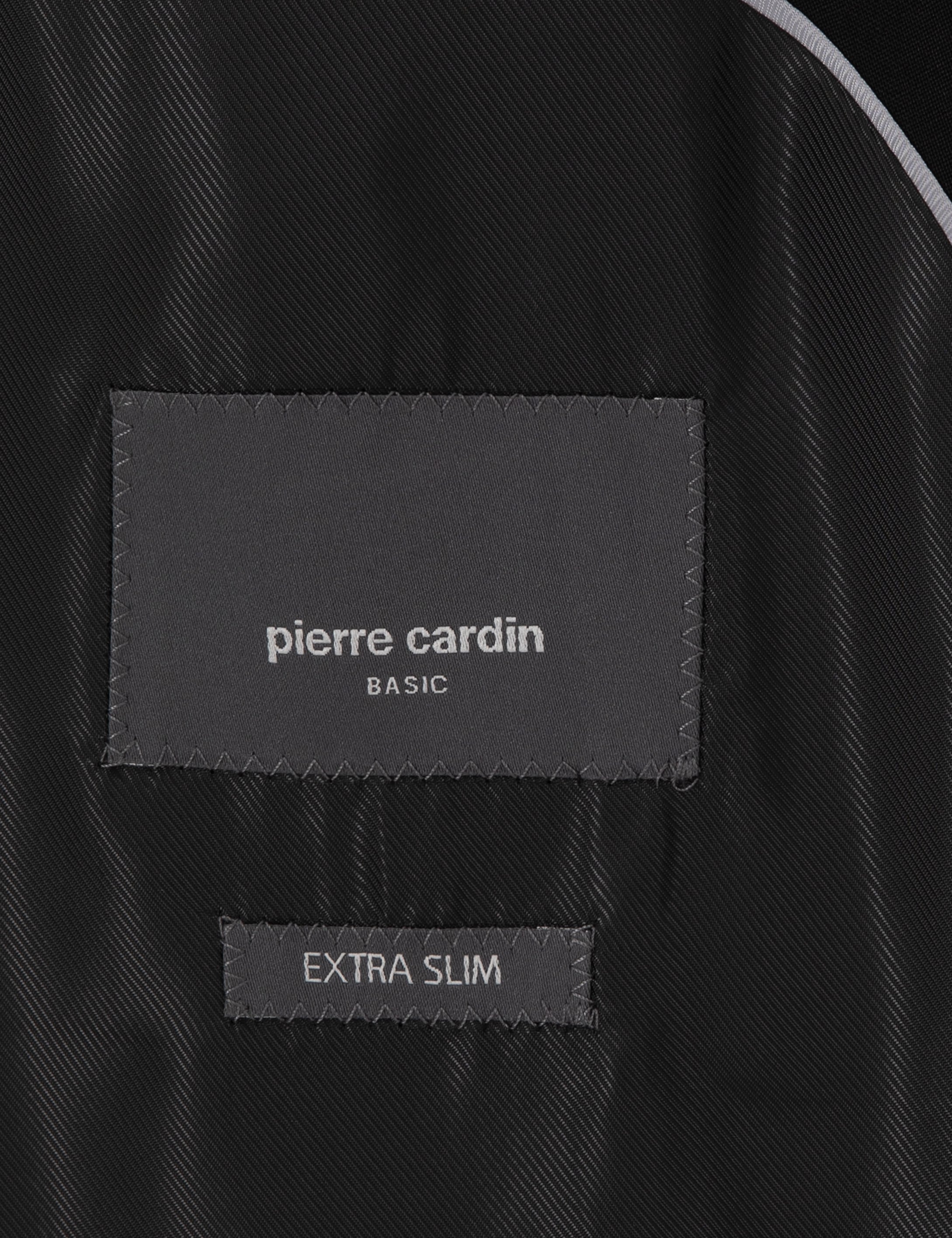Siyah Ex. Slim Fit %100 Yün Kruvaze Takım Elbise - Image 6