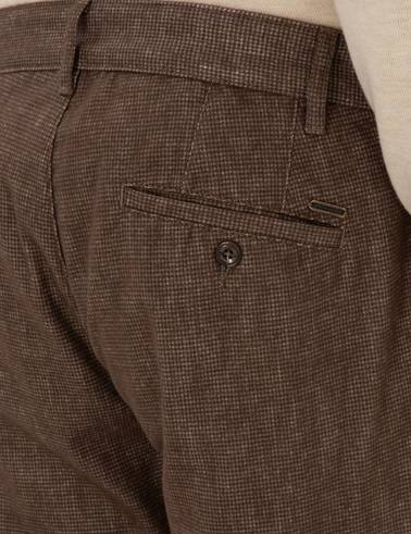 Vizon Slim Fit Beli Lastikli Kanvas Pantolon