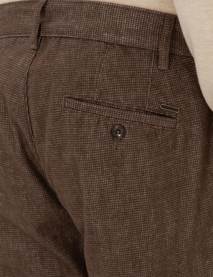 Vizon Slim Fit Beli Lastikli Kanvas Pantolon