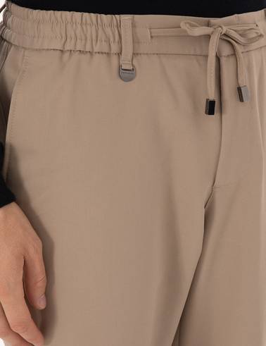 Bej Ex. Slim Fit Kumaş Pantolon
