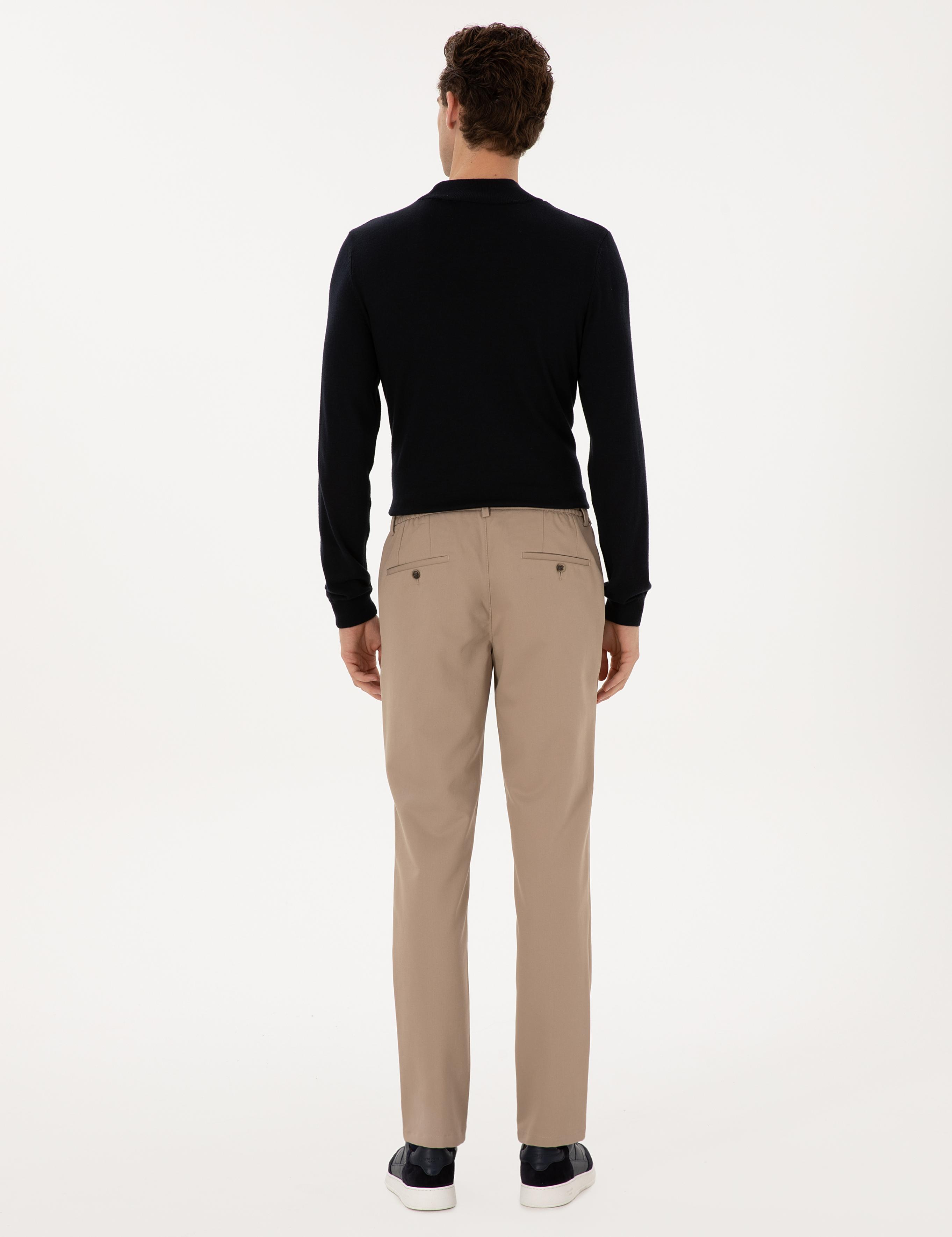 Bej Ex. Slim Fit Kumaş Pantolon