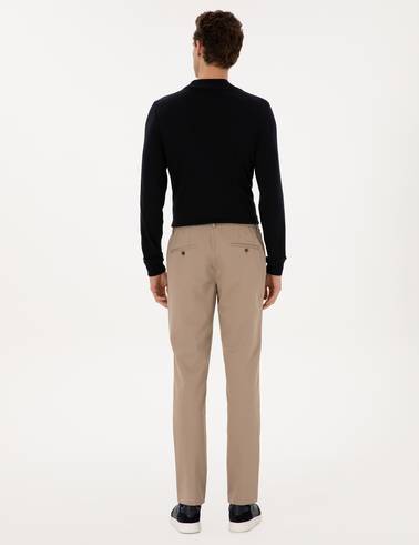 Bej Ex. Slim Fit Kumaş Pantolon