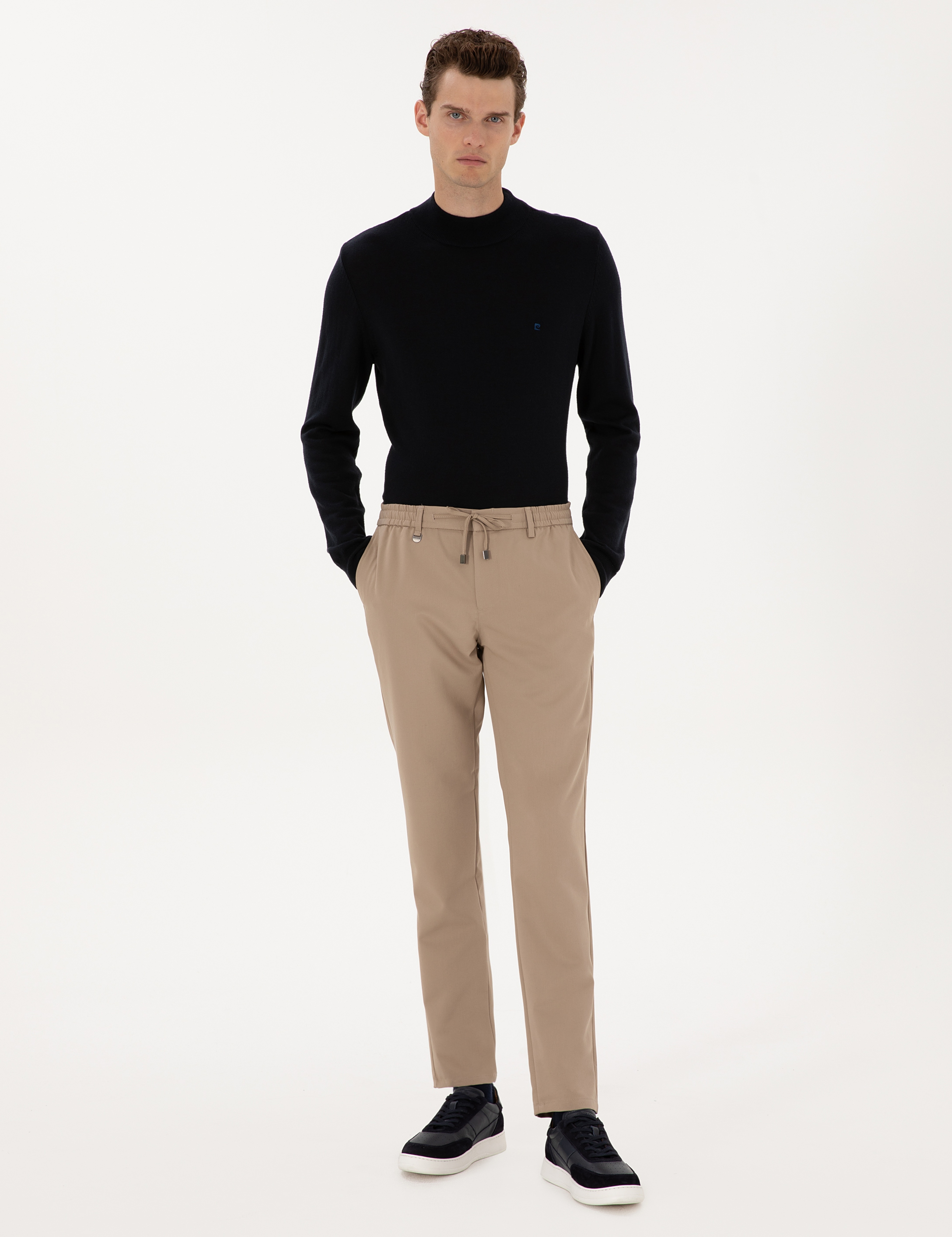 Bej Ex. Slim Fit Kumaş Pantolon - Image 1
