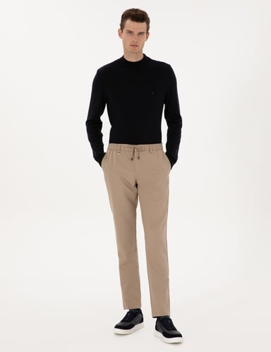 Bej Ex. Slim Fit Kumaş Pantolon