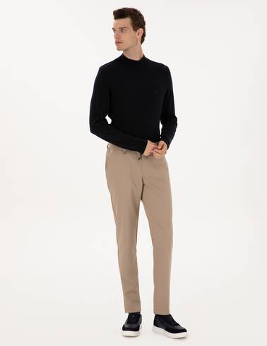 Bej Ex. Slim Fit Kumaş Pantolon