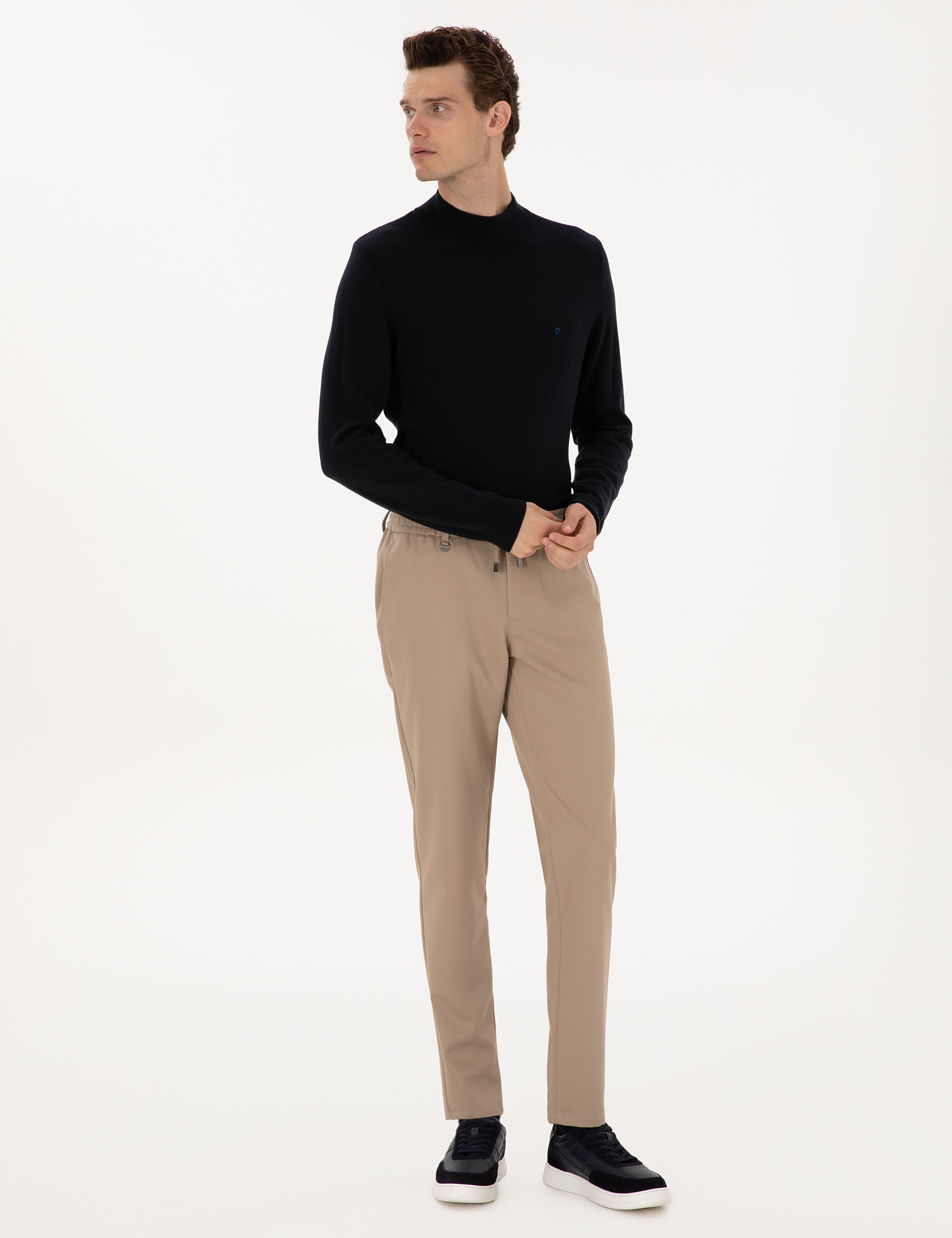 Bej Ex. Slim Fit Kumaş Pantolon - Image 3