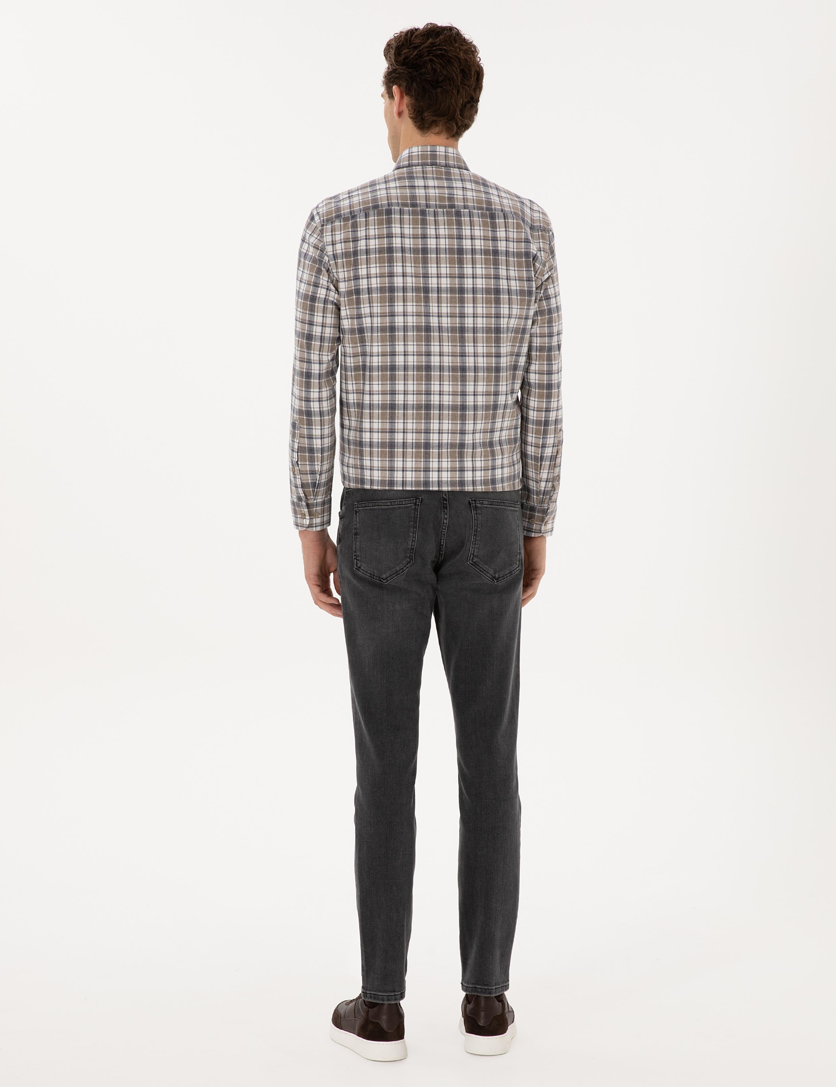 Antrasit Slim Fit Jean Pantolon