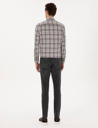 Antrasit Slim Fit Jean Pantolon