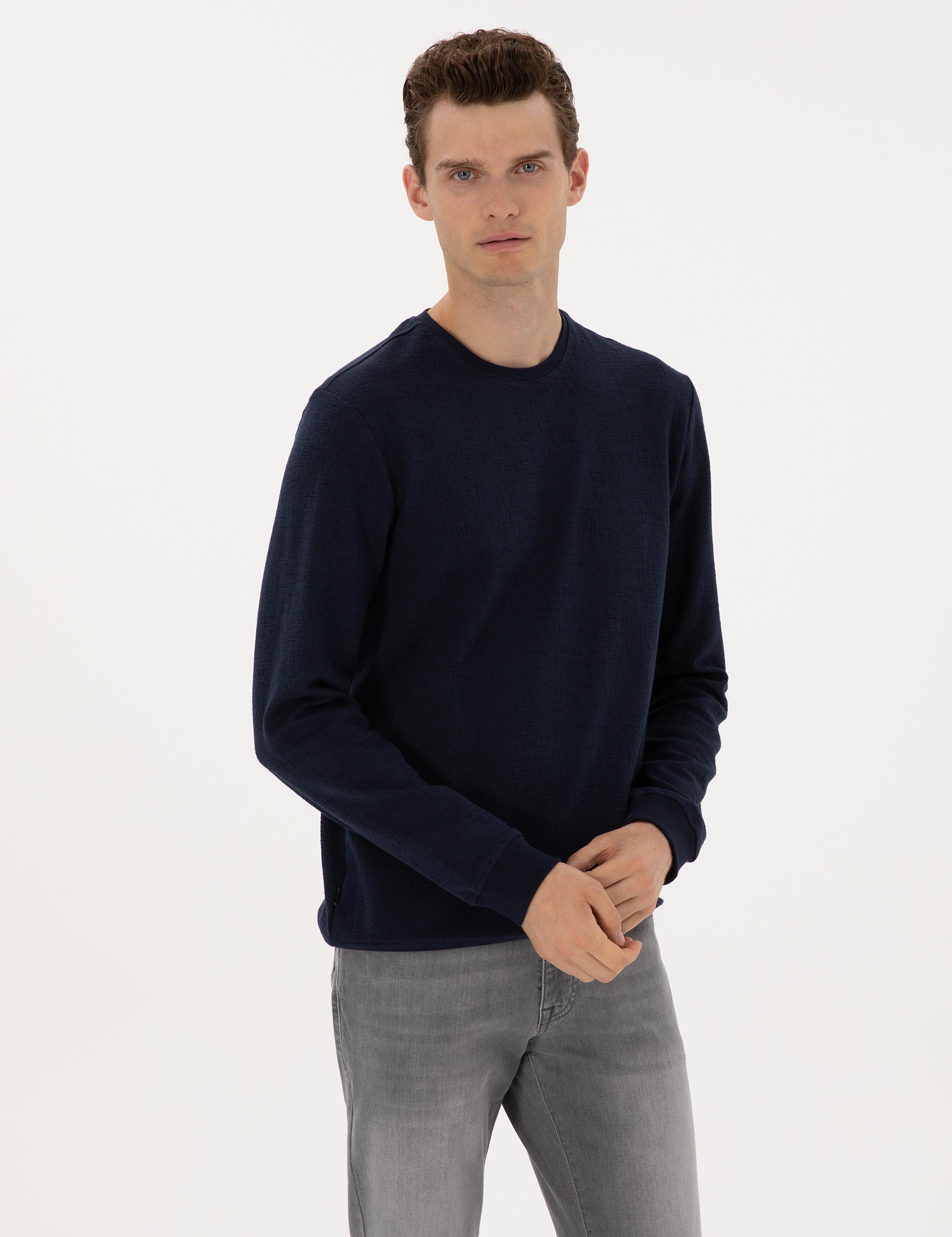 Lacivert Regular Fit Sweatshirt
