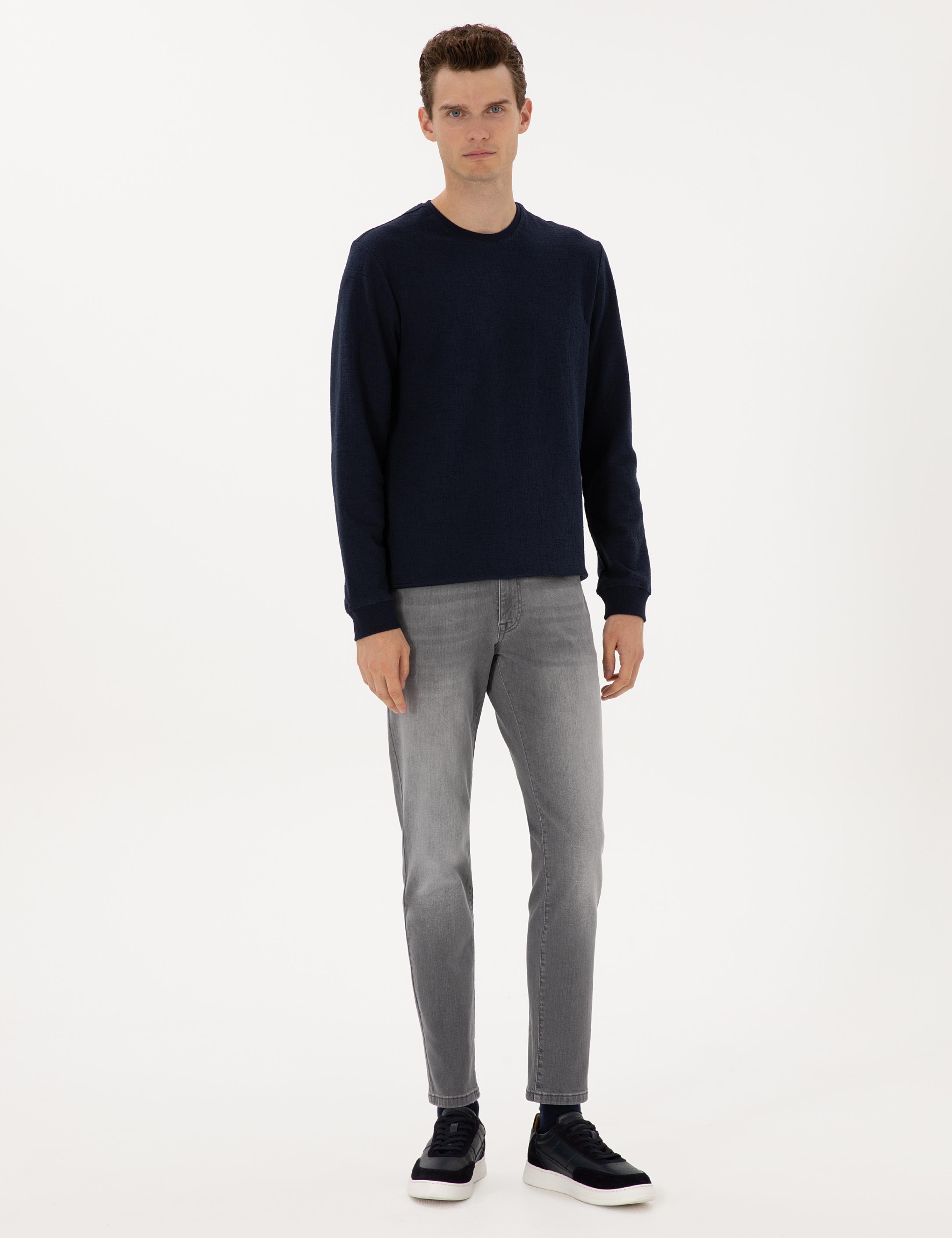 Lacivert Regular Fit Sweatshirt