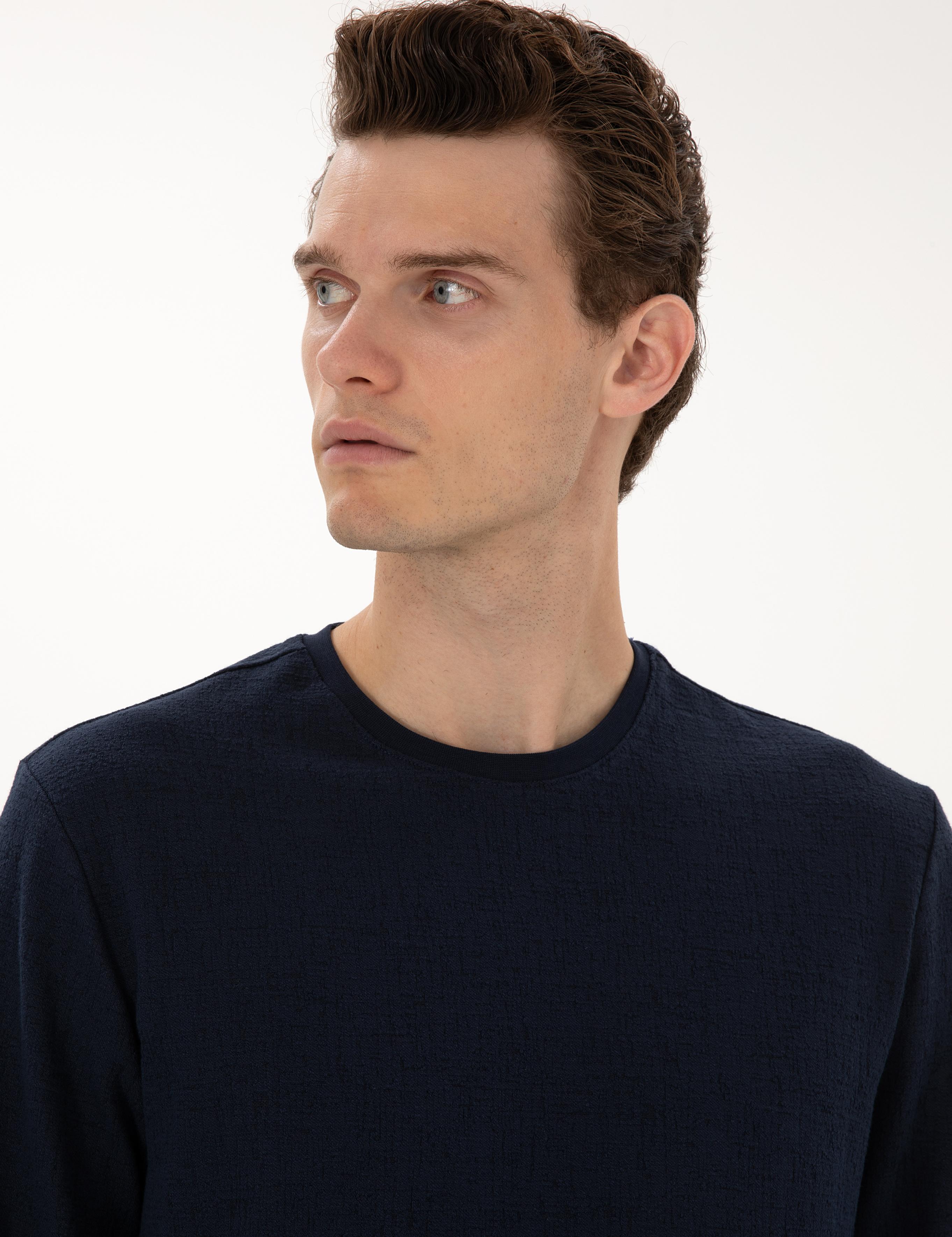 Lacivert Regular Fit Sweatshirt