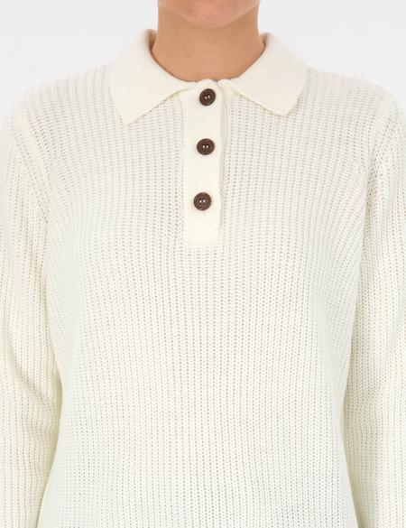 Bej Regular Fit Polo Yaka Kazak - 50316328007