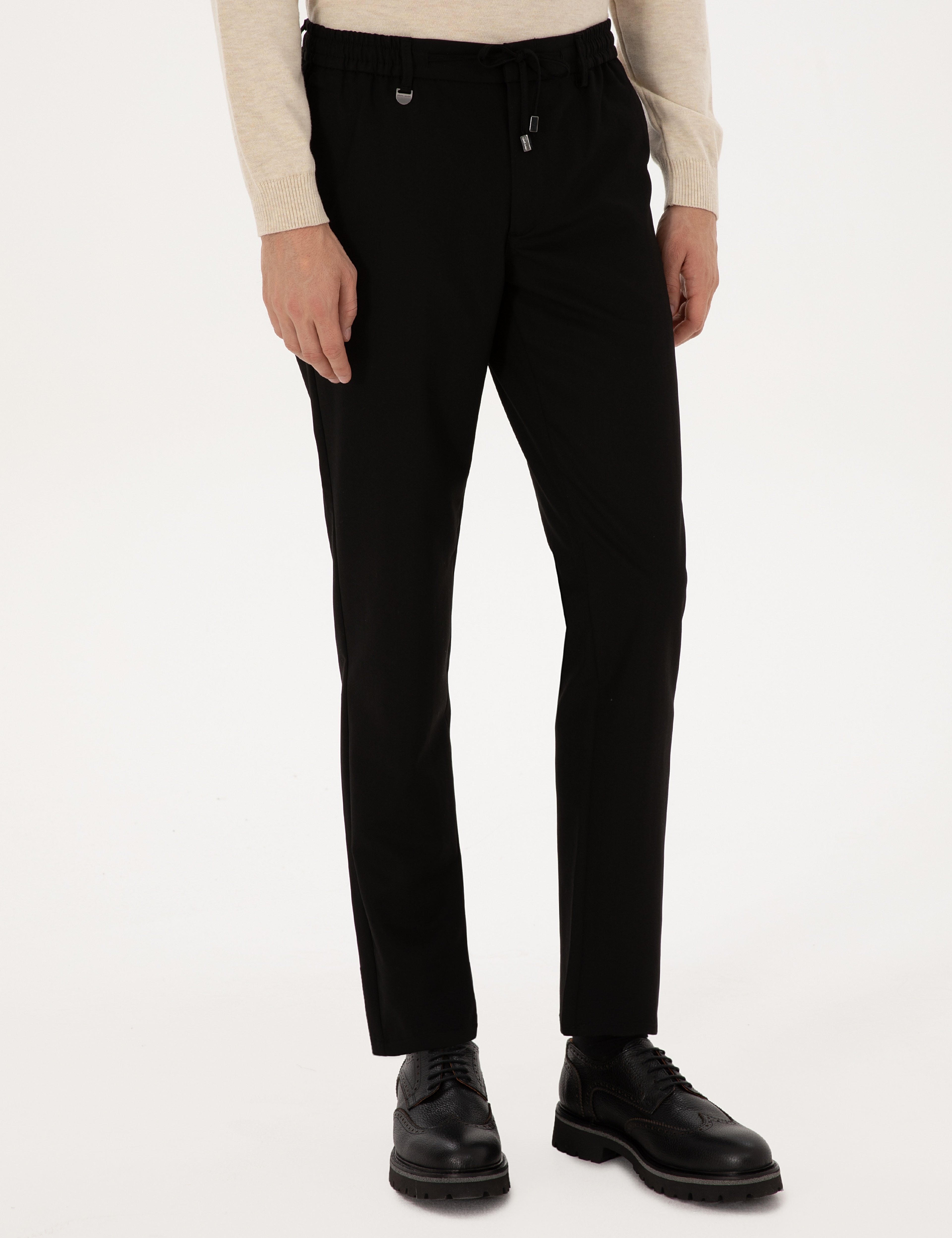 Siyah Ex. Slim Fit Kumaş Pantolon - Image 2